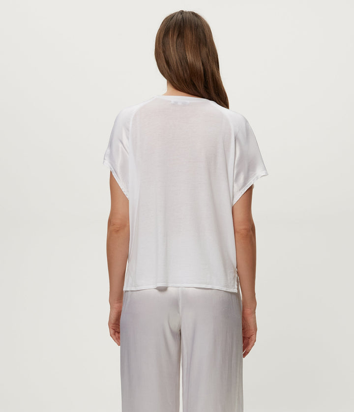Flow Satin Tee White