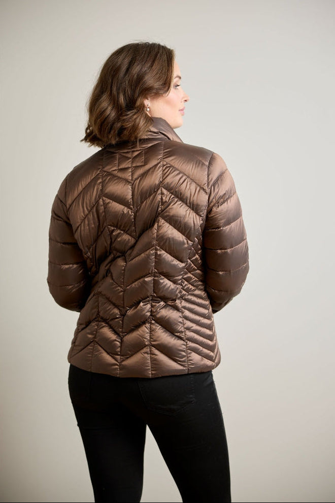 Daisy Zig Zag Puffer Copper-COATS-JUNGE-Just Perfect Collection