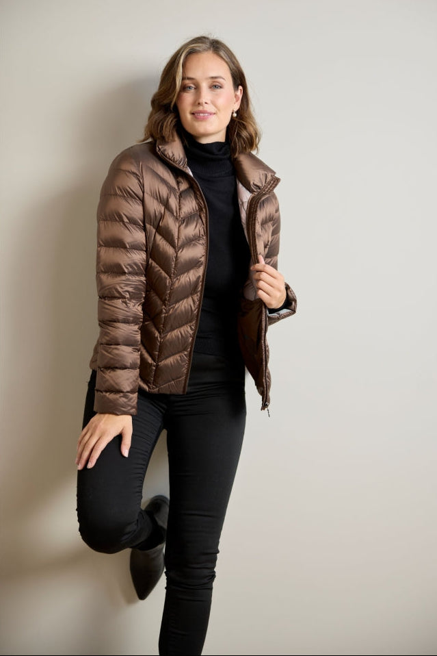 Daisy Zig Zag Puffer Copper-COATS-JUNGE-Just Perfect Collection