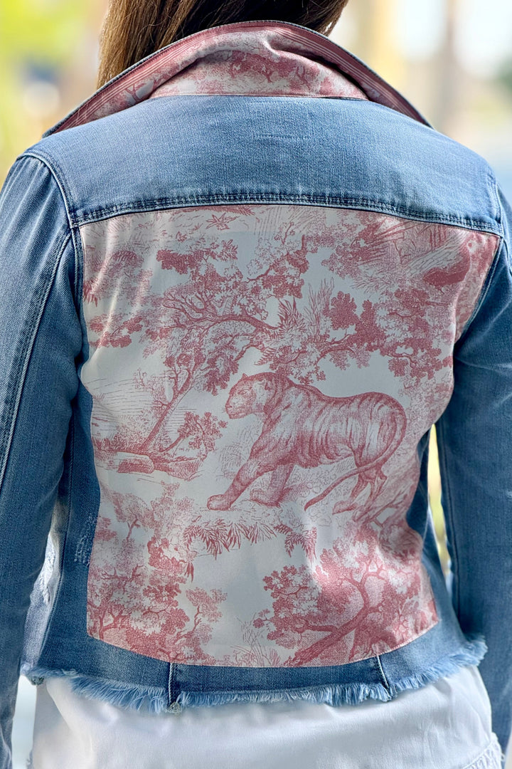 The Light Denim Jacket / Pink Toile