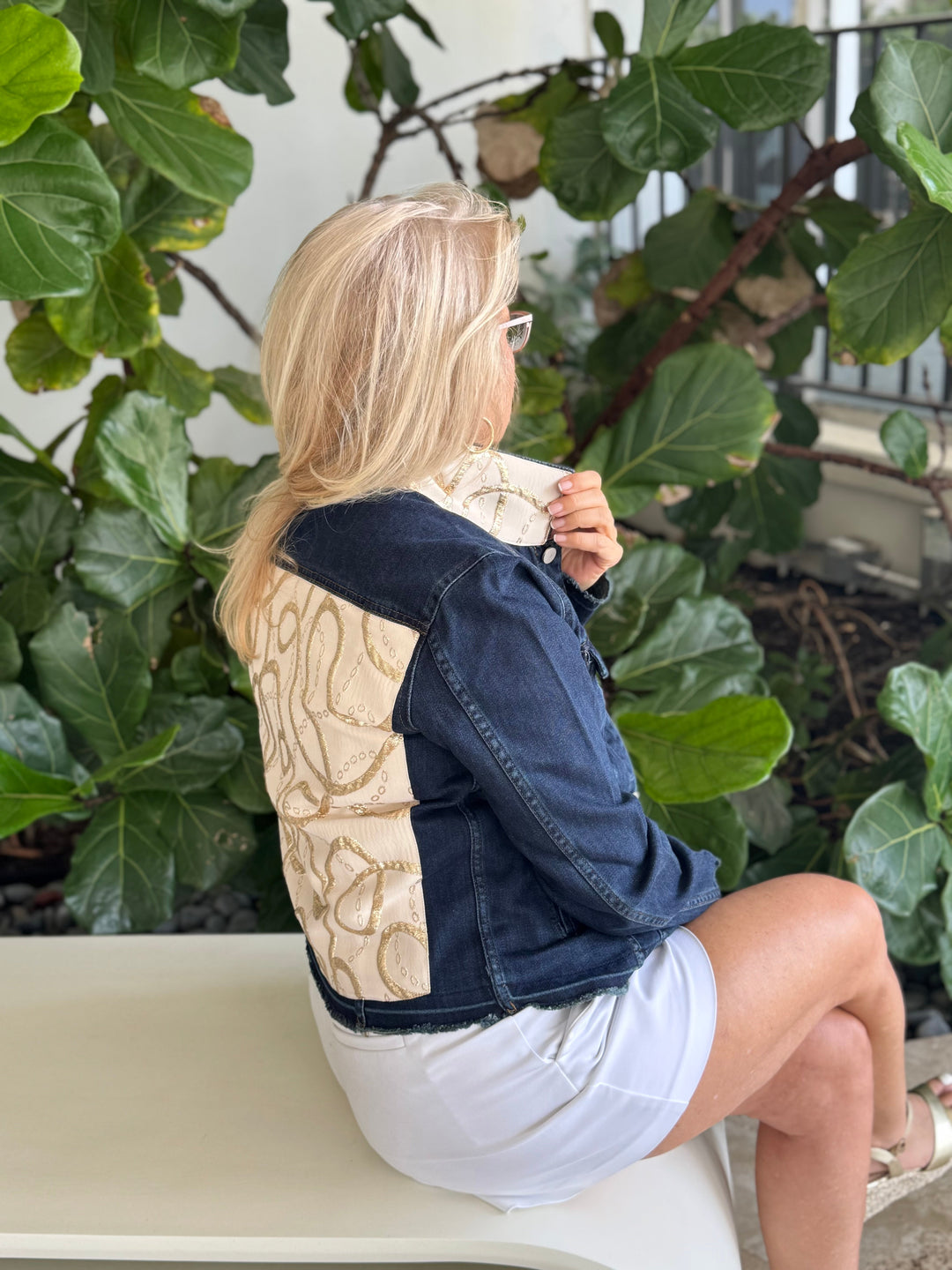 The Dark Denim Jacket / Golden Dreams