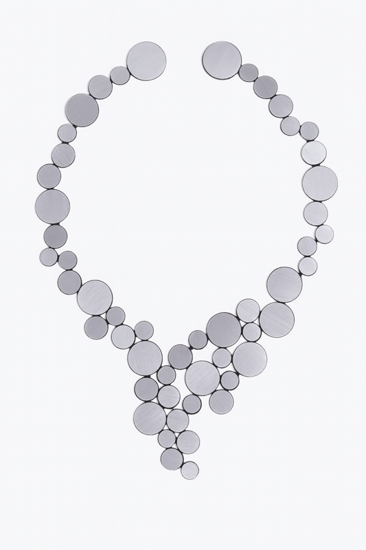 Abstract V Necklace Silver