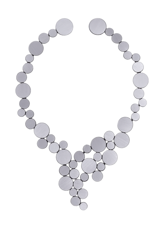 Abstract V Necklace Silver