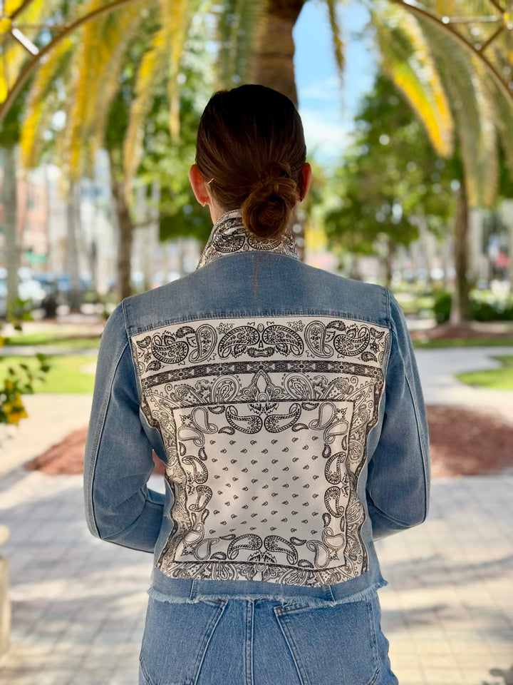 The Light Denim Jacket / Western White