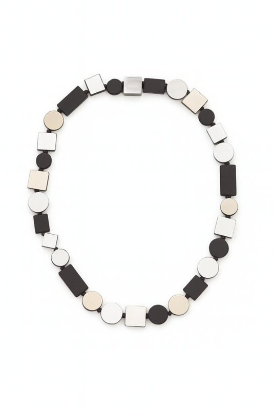 Bauhaus Necklace Black Gold
