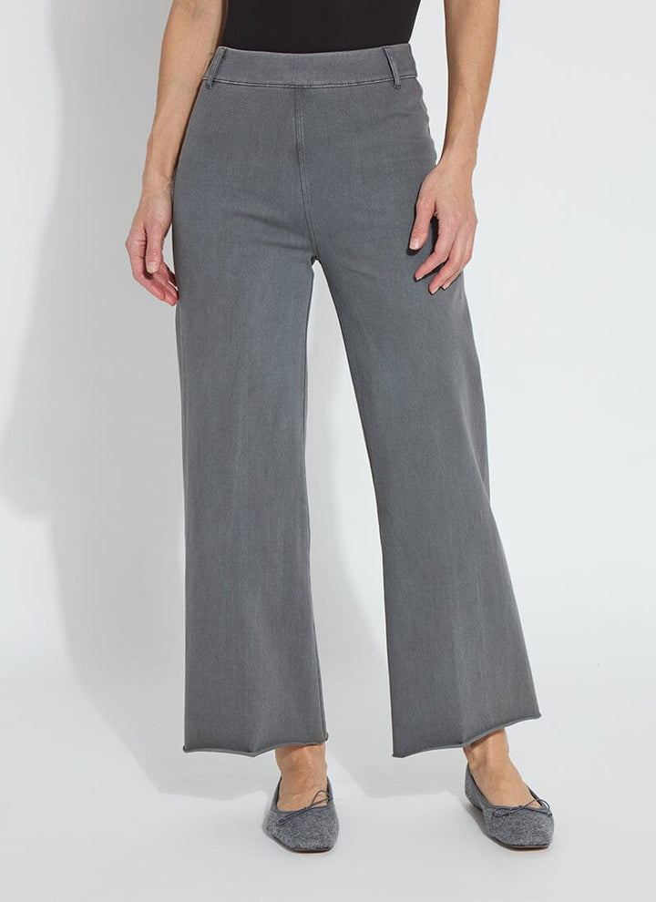 Erin Wide Leg Crop Pant Charcoal