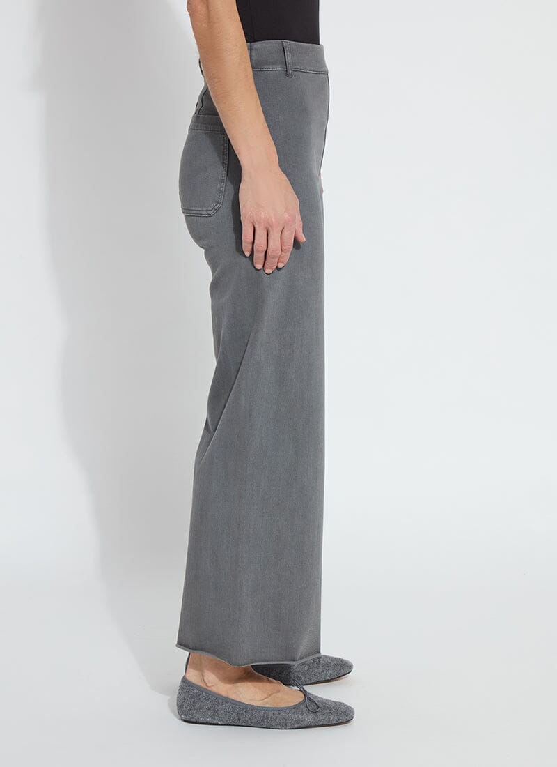 Erin Wide Leg Crop Pant Charcoal