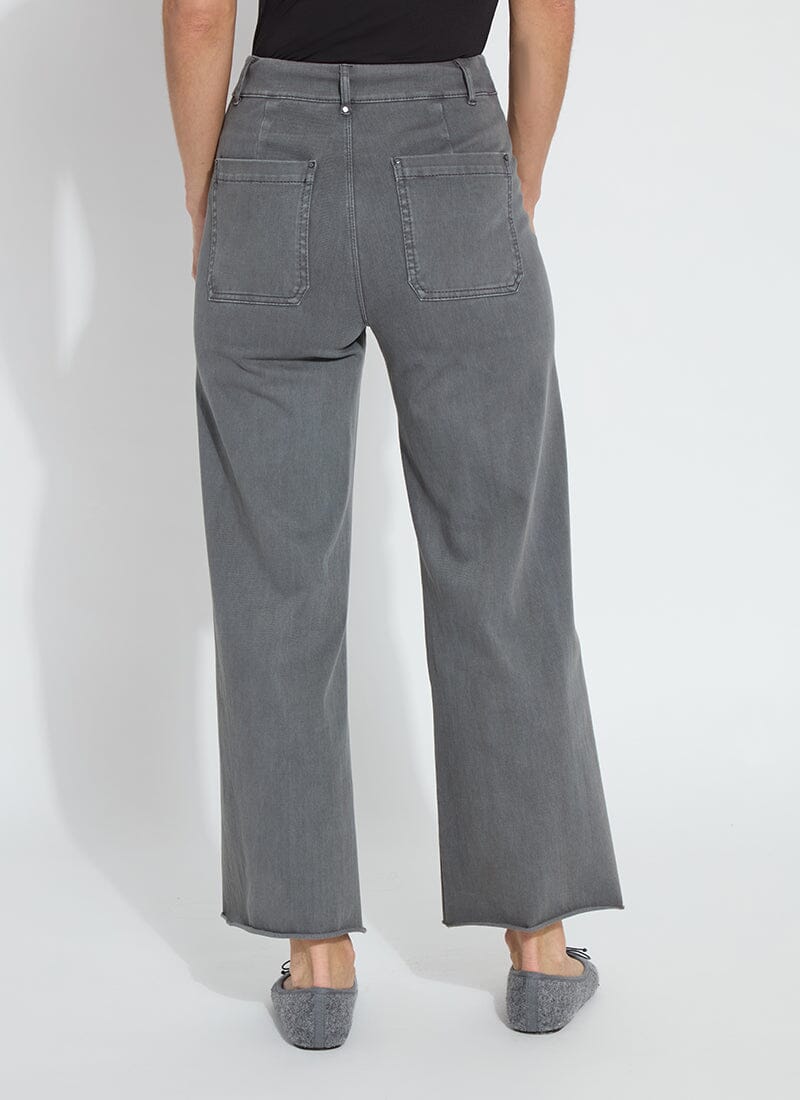 Erin Wide Leg Crop Pant Charcoal