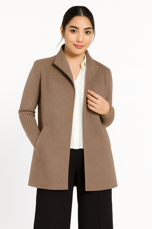 RIB SLEEVE COAT