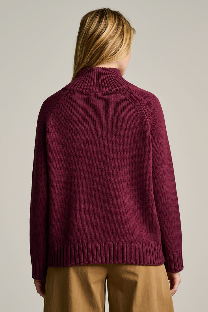 Take Aim Heart Sweater Wine