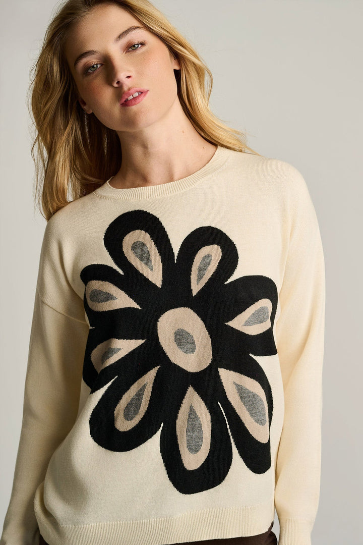 Flower Power Sweater Cream