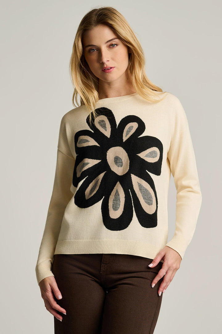 Flower Power Sweater Cream
