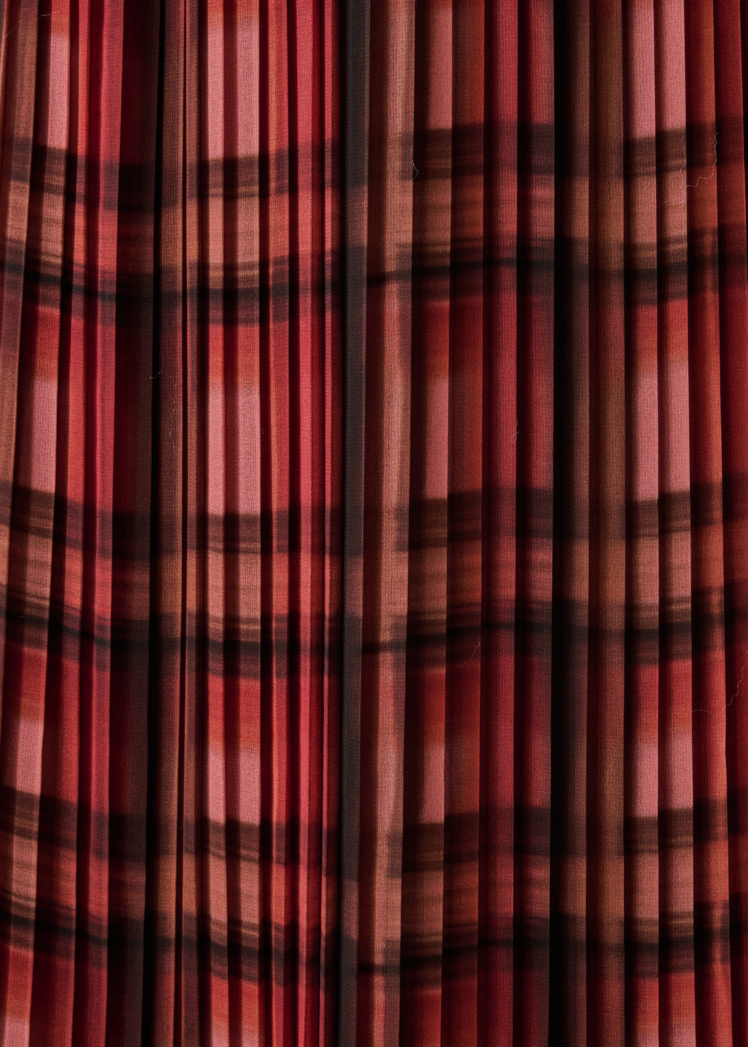 Chana Plaid Pleat Skirt Fox