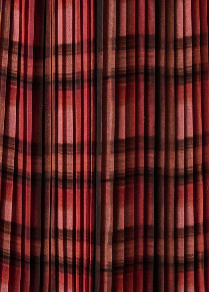 Chana Plaid Pleat Skirt Fox