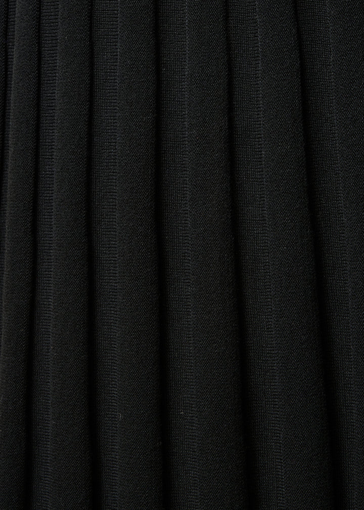 Gemila Pleated Knit Skirt Black