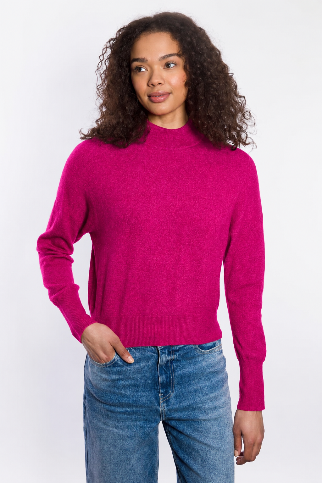 LOFTY MOCK NECK SWEATER
