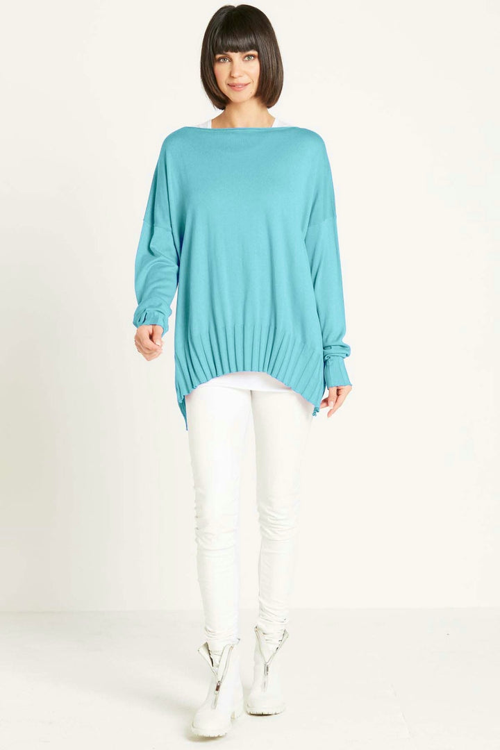 Pima Cotton Boatneck Rib Haze