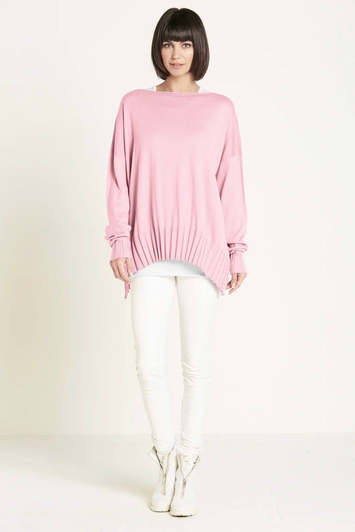 Pima Cotton Boatneck Rib Blush