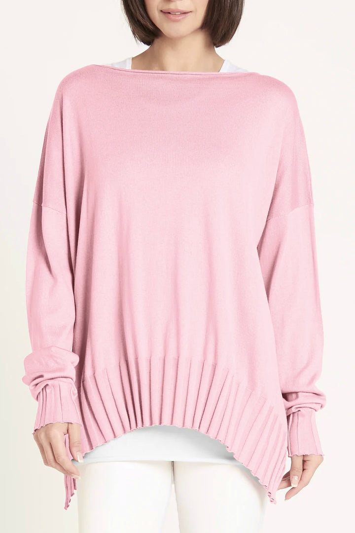 Pima Cotton Boatneck Rib Blush