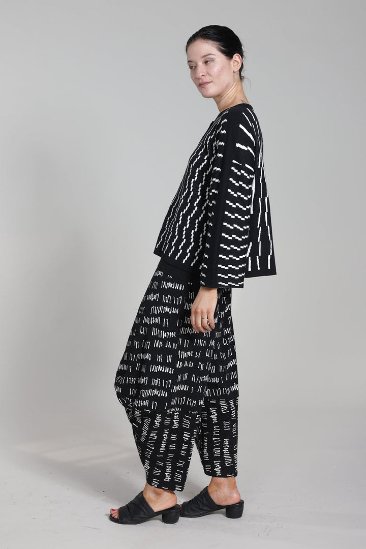 Enya Reversible Cardigan Black Ivory