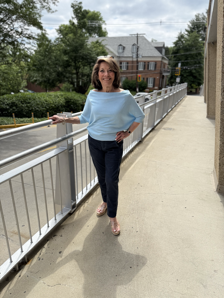 Anywhere Short Sleeve Top Cloud Blue