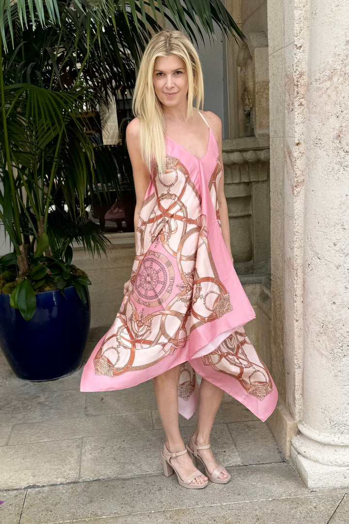 Silk Dress / Pink Stirrup