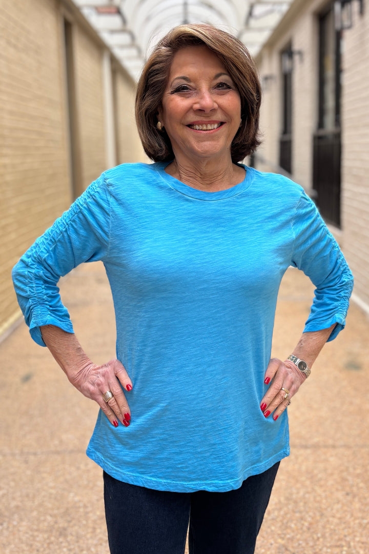 Ruched Sleeve Top Surf