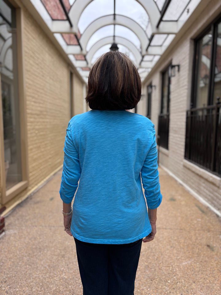 Ruched Sleeve Top Surf
