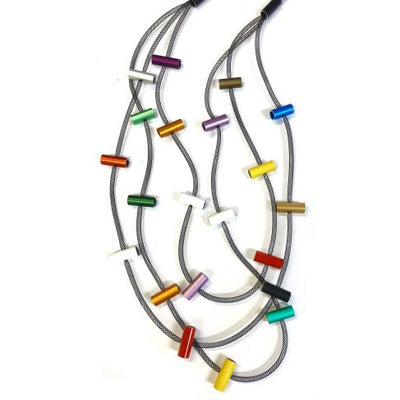 Multi Color 3 Strand Necklace