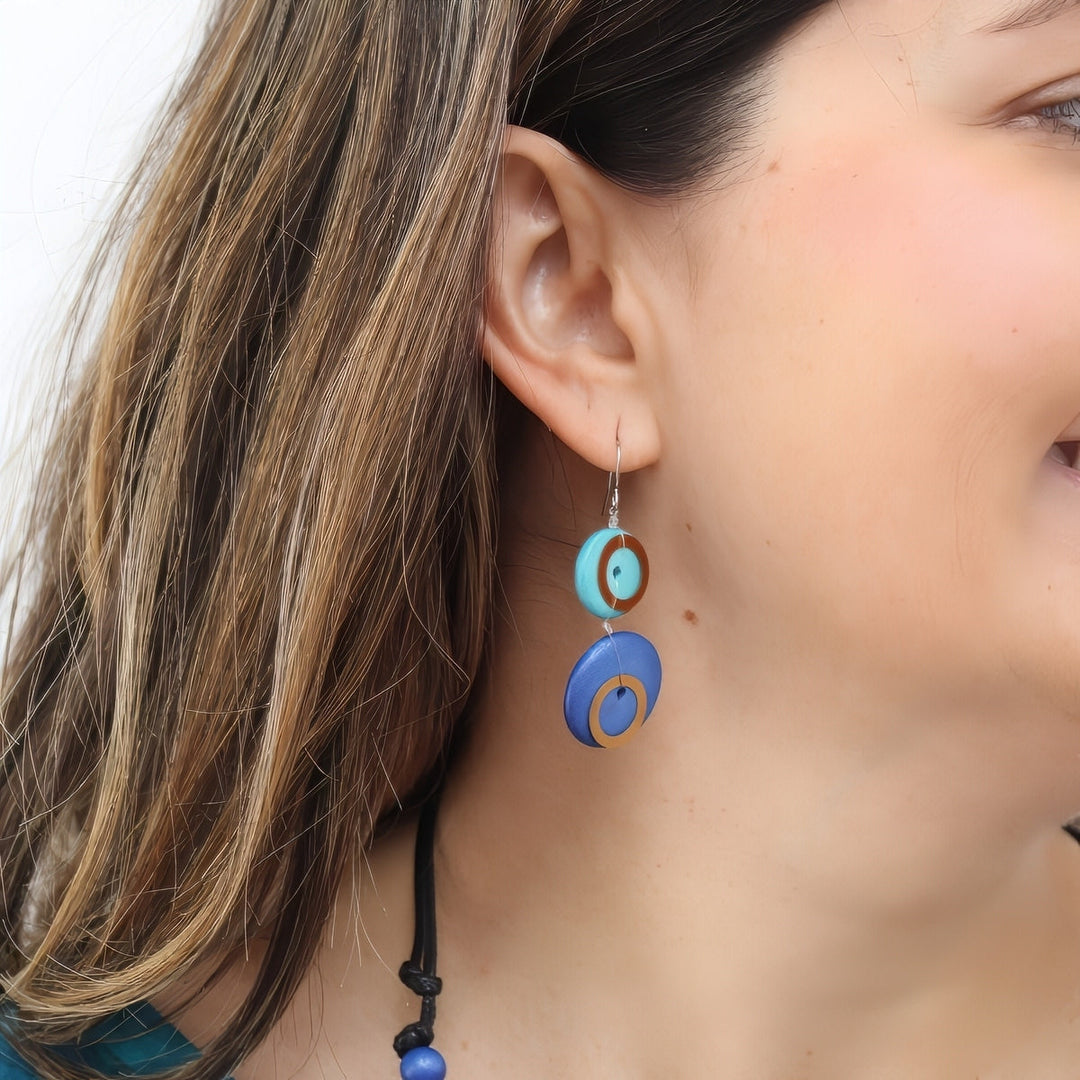 Blue Adria Dangle Earrings