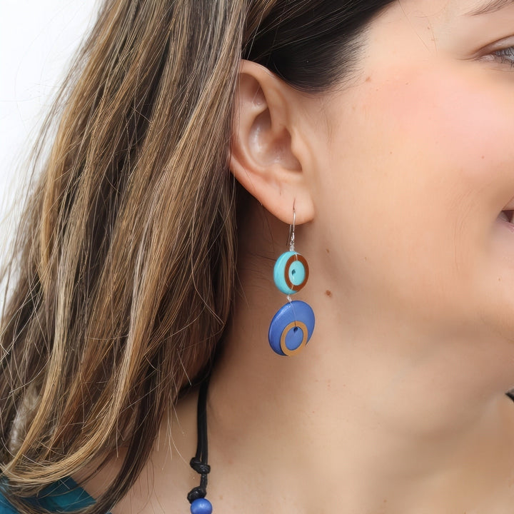 Blue Adria Dangle Earrings