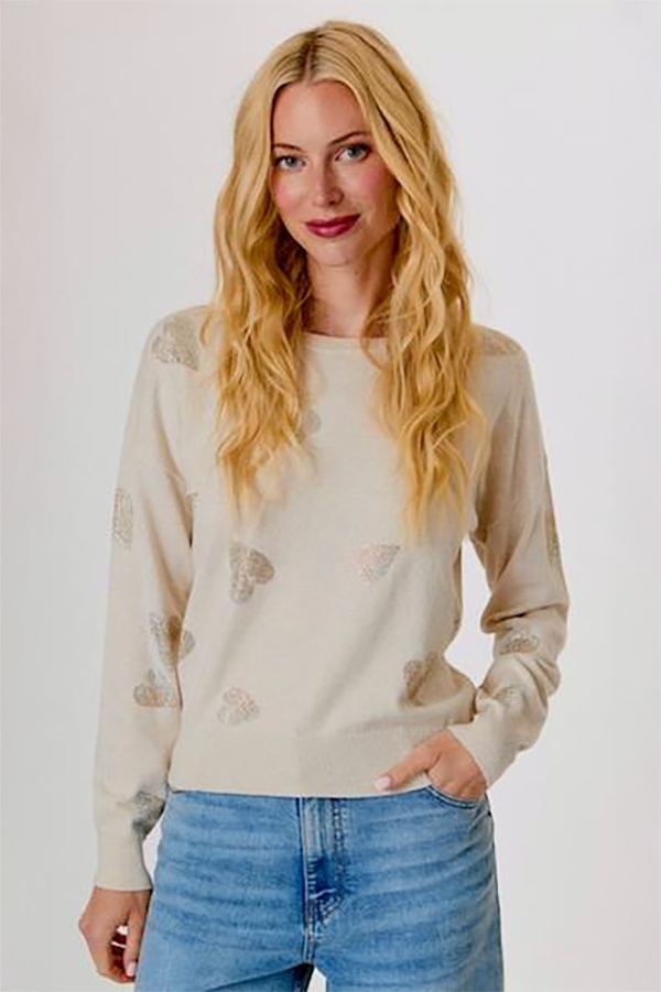 Glitter Hearts Sweater Sugar