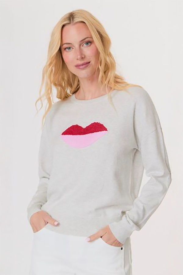 Lips Sweater Cloud