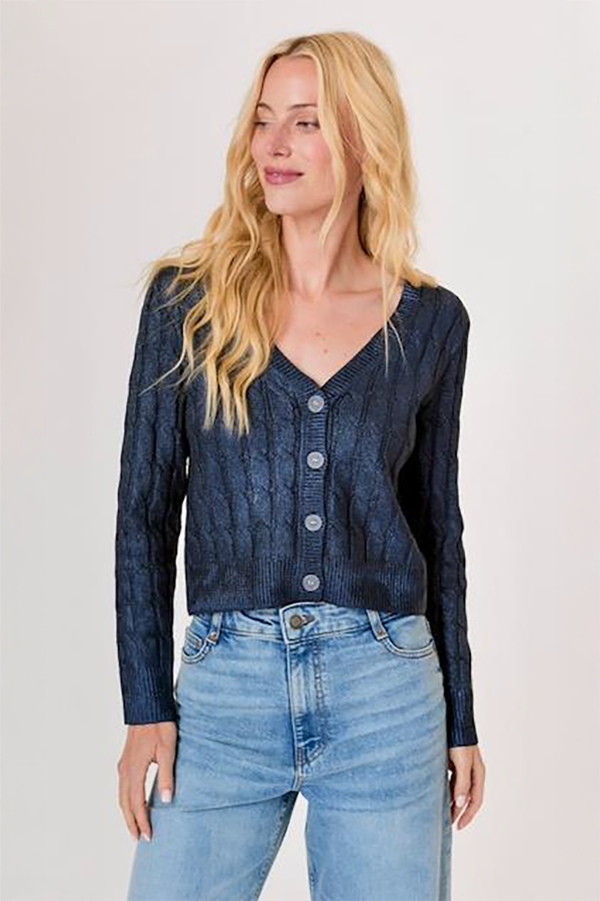 Foil Cable Cardigan