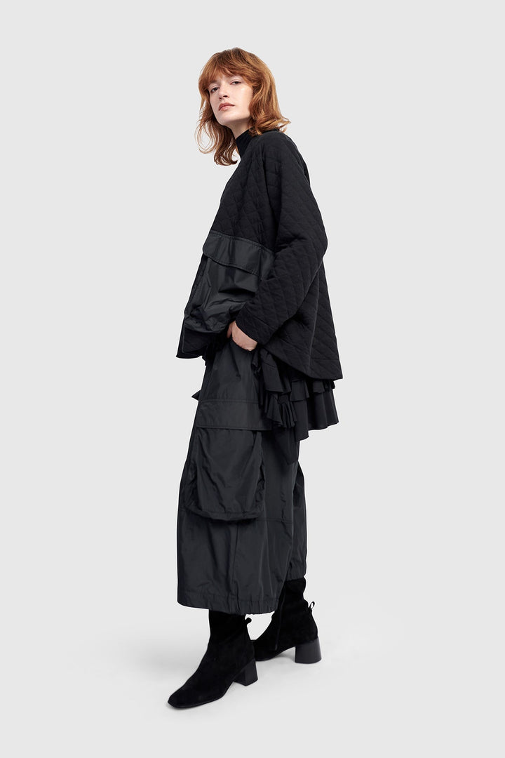 Urban Wide Cargo Pants, Black