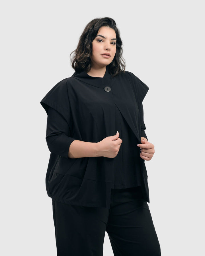 Essential Tekbika Go-To Vest Jacket, Black