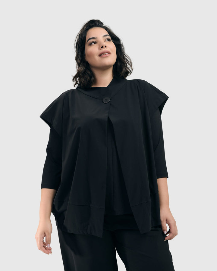 Essential Tekbika Go-To Vest Jacket, Black