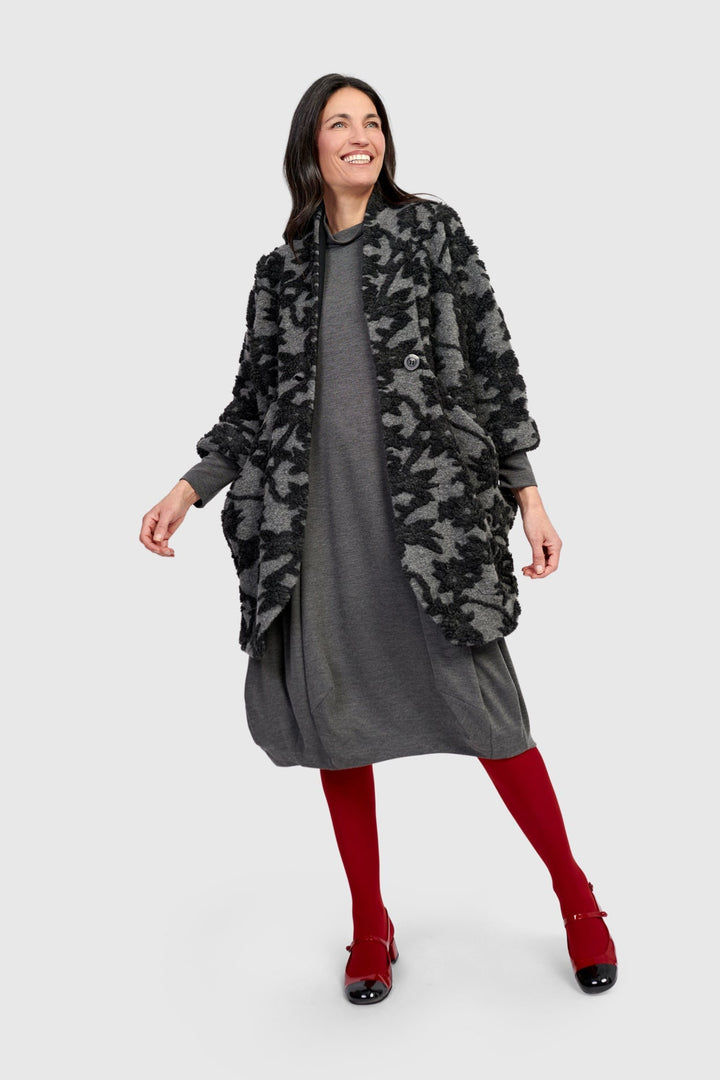 Essential Heavyweight Turtleneck Dress, Grey
