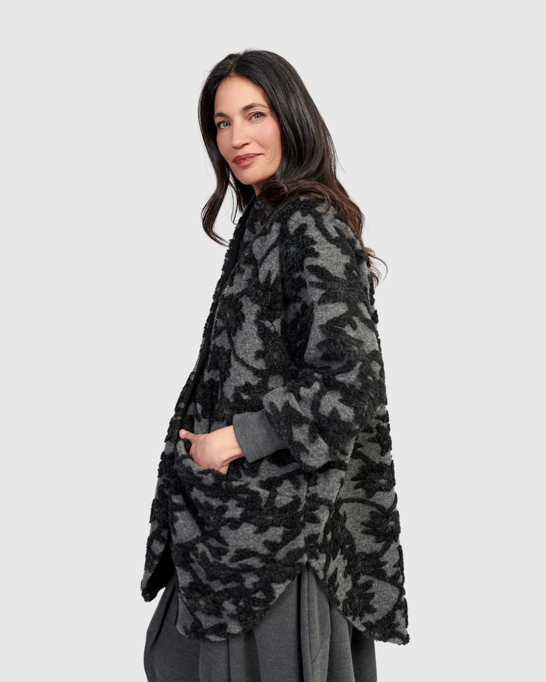 Thorne Cozy Cowl Jacket, Shadow