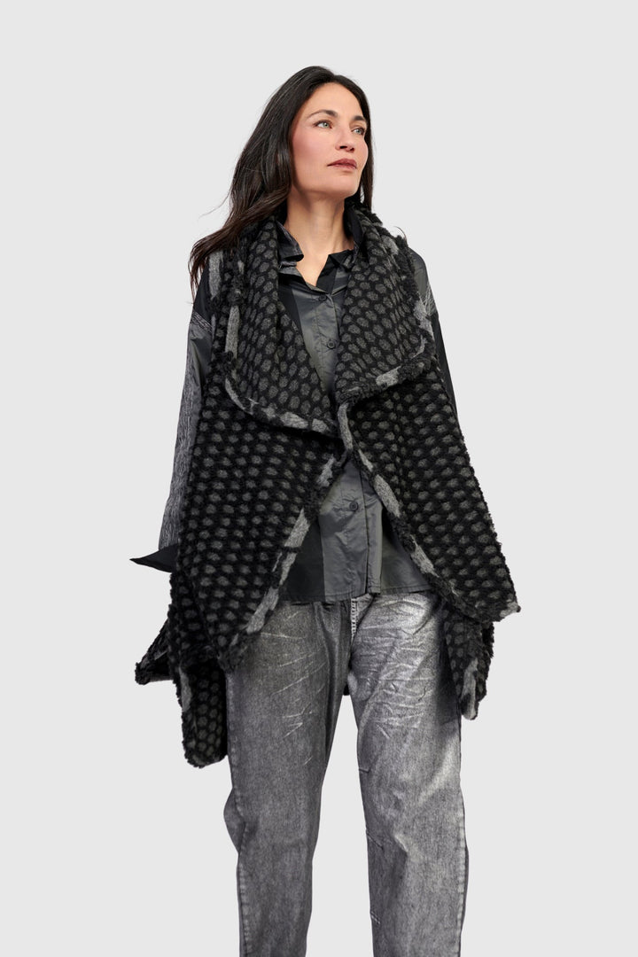 Ashen Cozy Draped Vest, Net