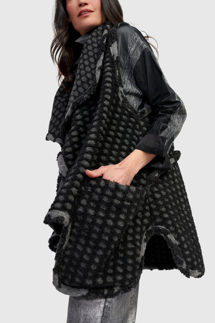 Ashen Cozy Draped Vest, Net