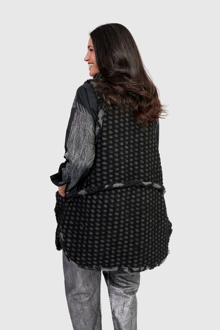 Ashen Cozy Draped Vest, Net