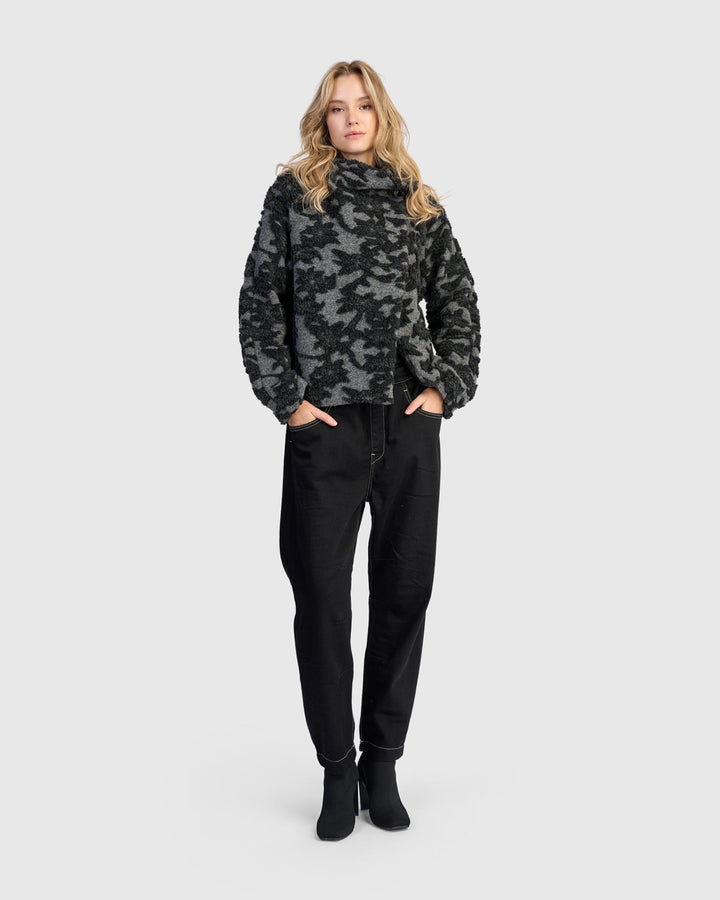 Vesper Cozy Moto Jacket, Shadow