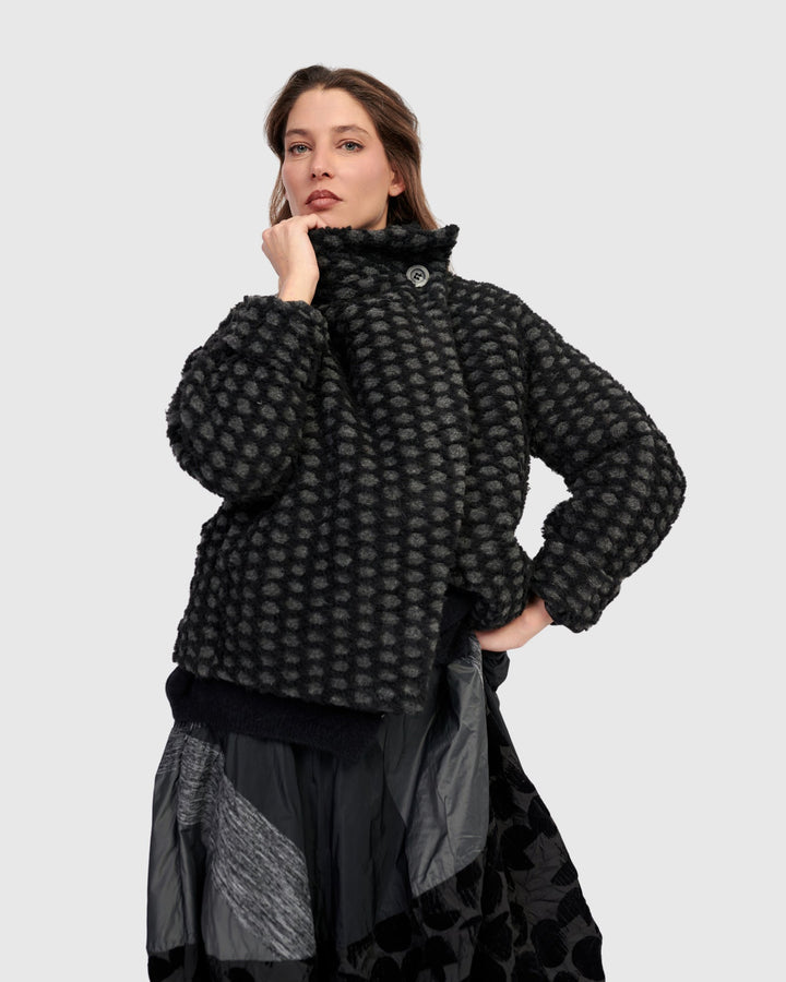 Vesper Cozy Moto Jacket, Net