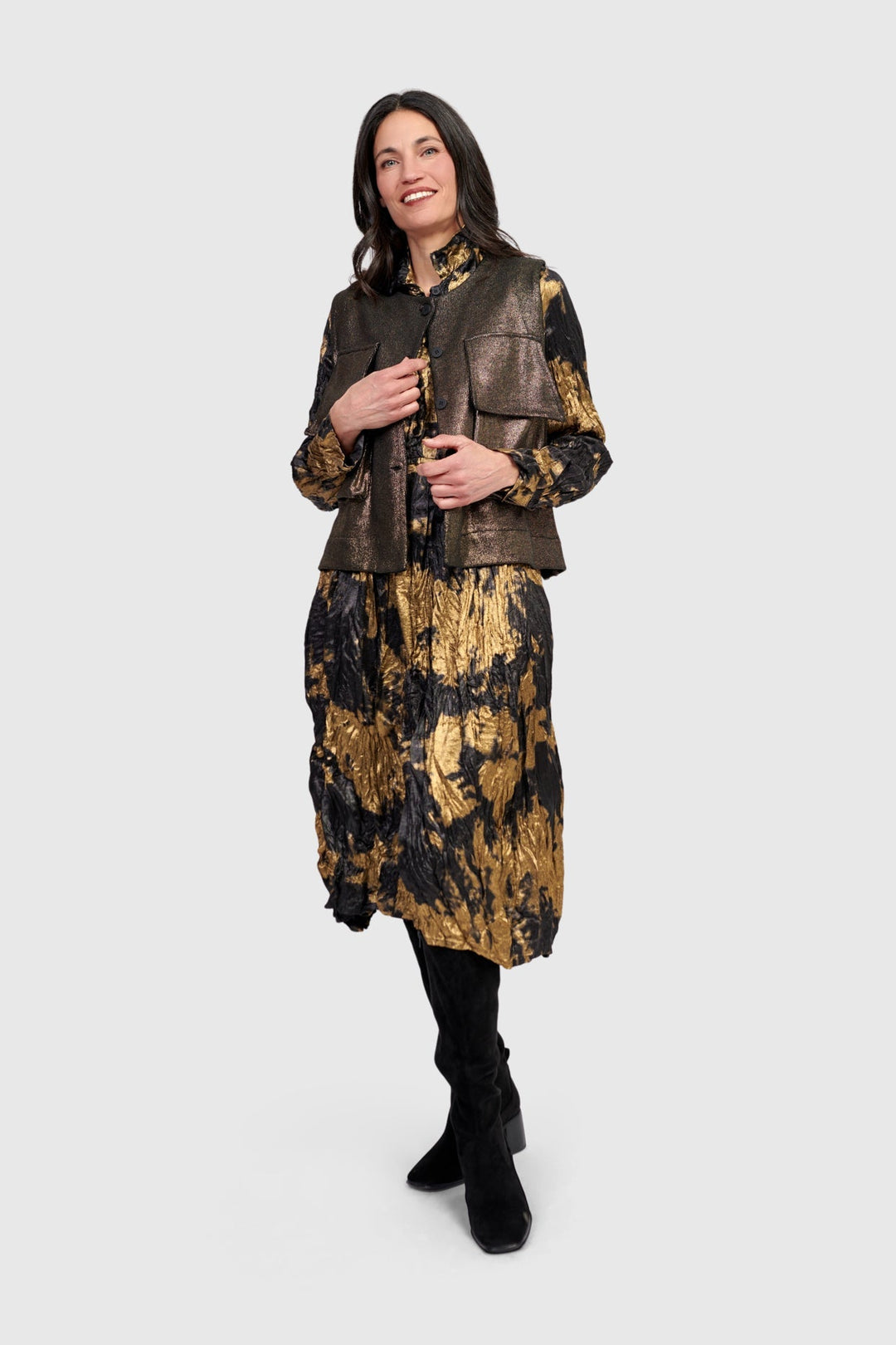 Queenie Utility Vest, Gold