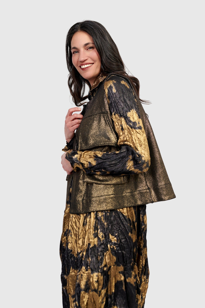 Queenie Utility Vest, Gold