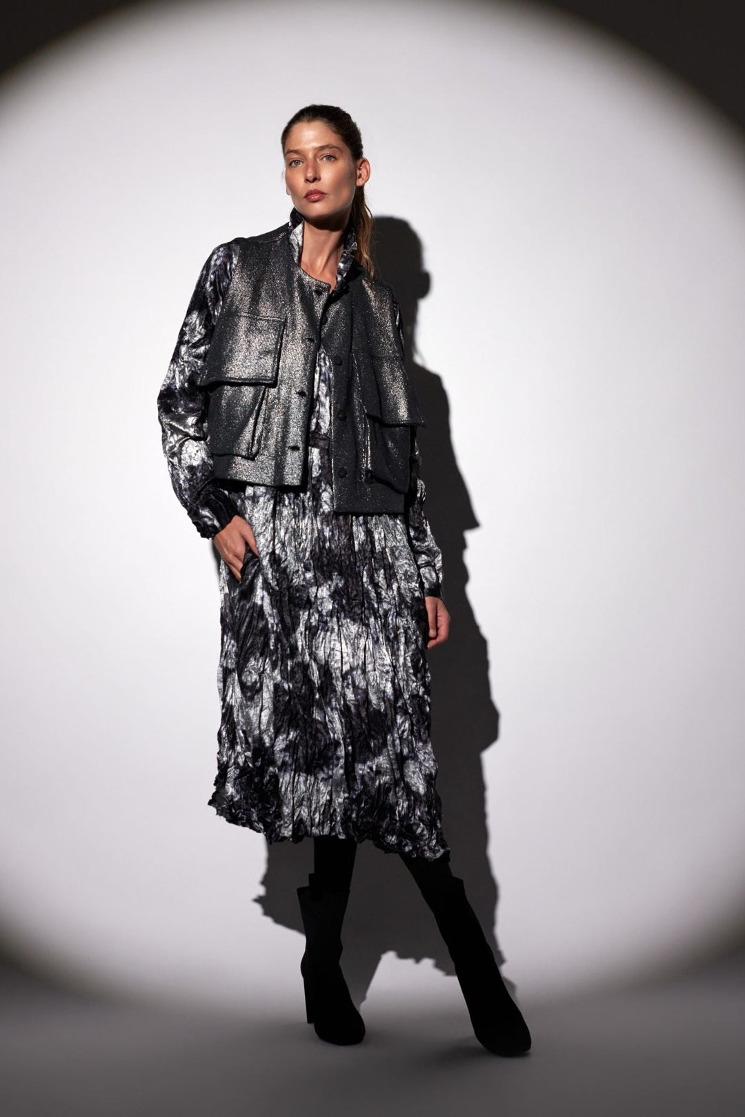Queenie Utility Vest, Silver