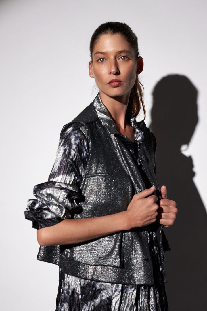 Queenie Utility Vest, Silver