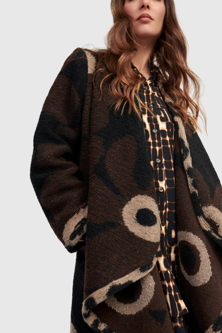 Jamboree Cozy Draped Coat, Floral