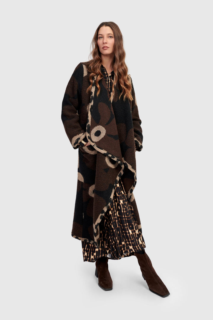 Jamboree Cozy Draped Coat, Floral